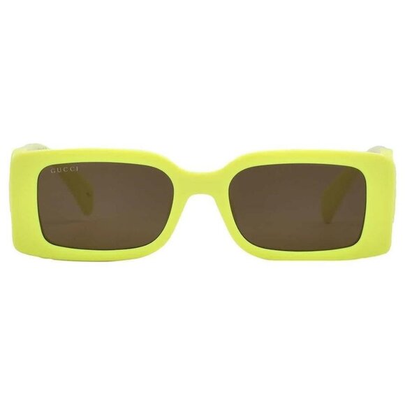 New Authentic Gucci Brown Rectangular Ladies Sunglasses GG1325S 007 54 GG1325S 0 - Picture 1 of 6